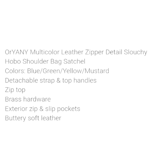 orYANY Pebbled Soft Leather Color Block Crossbody/Handbag - Picture 9 of 9